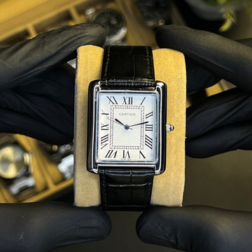 Cartier Tank | Square Dial | Old Money Style | Leather Strap